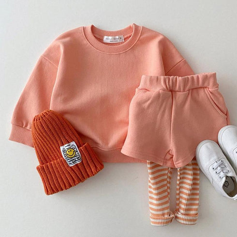 Spring and autumn candy-colored vests pants set